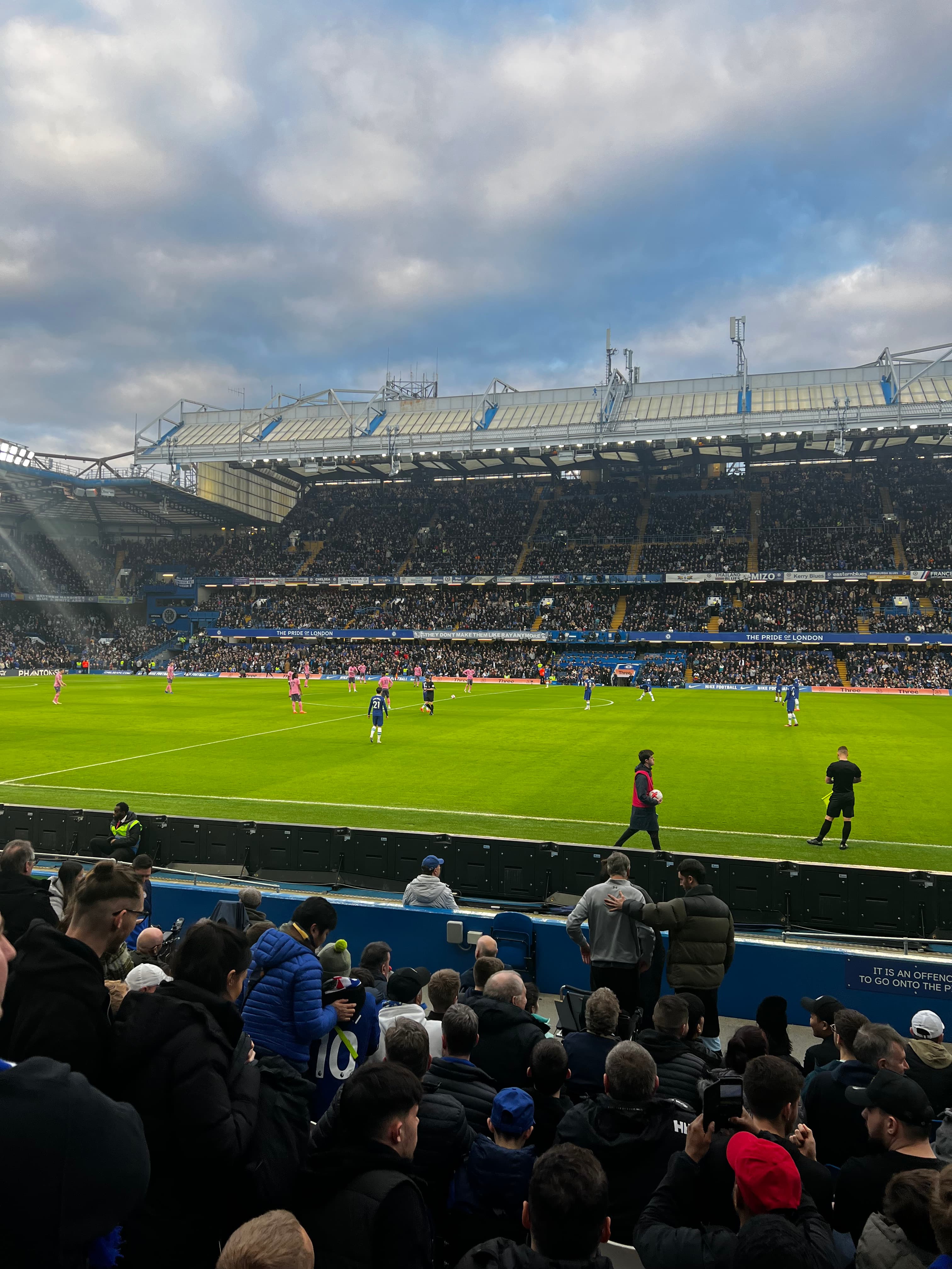 View from the East Stand Lower in The Stamford Bridge, Chelsea