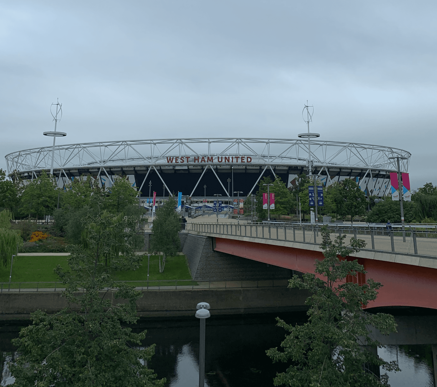 West Ham United's London Stadium Exterior before a match